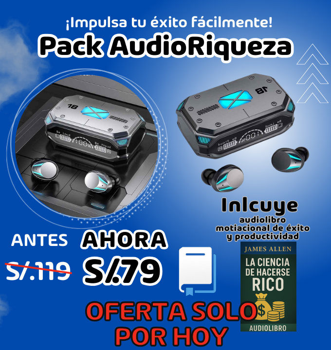 Pack Audioriqueza | Auriculares Gamer M41 | Audiolibro | Envío Gratis